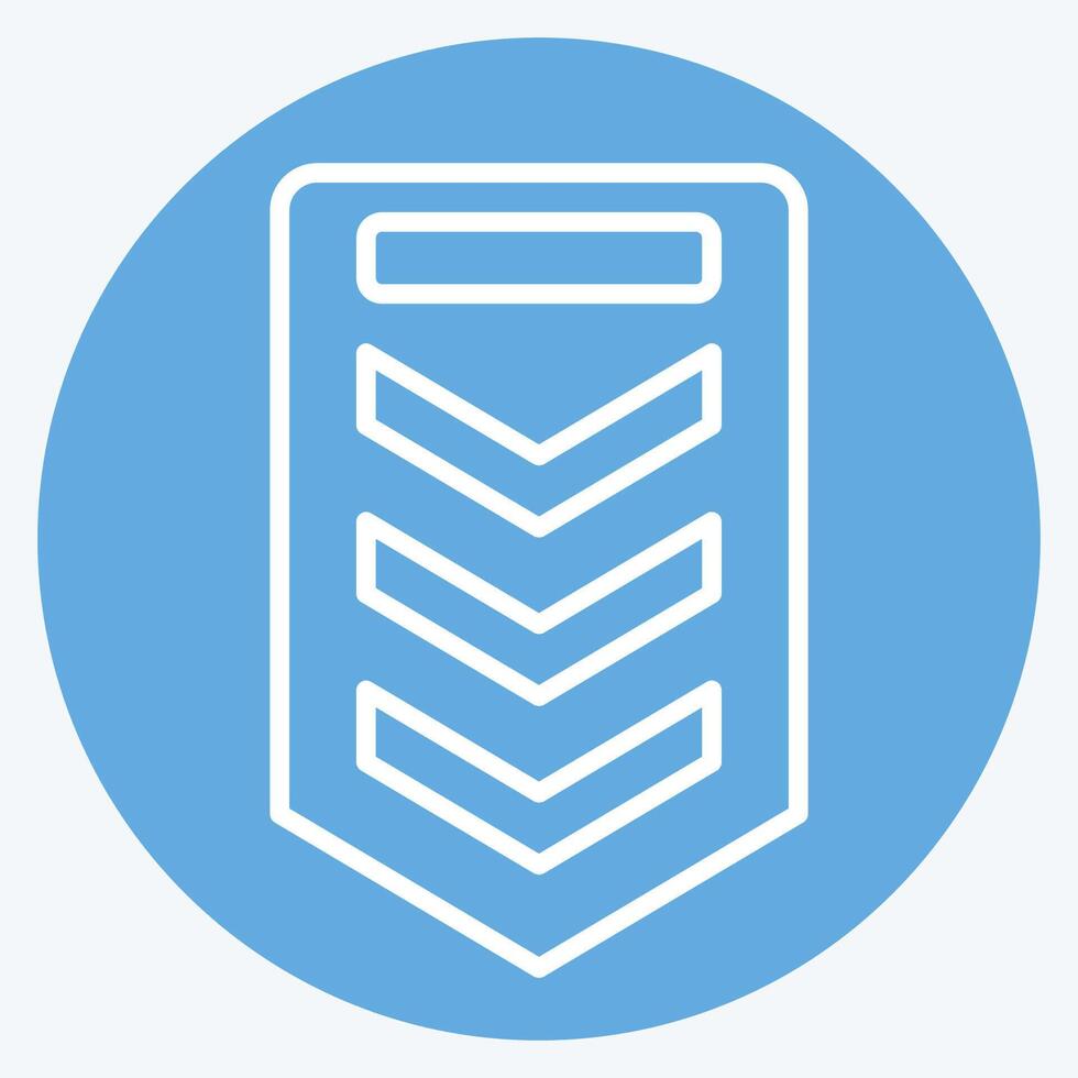 Icon Sergeant. related to Military And Army symbol. blue eyes style. simple design illustration vector