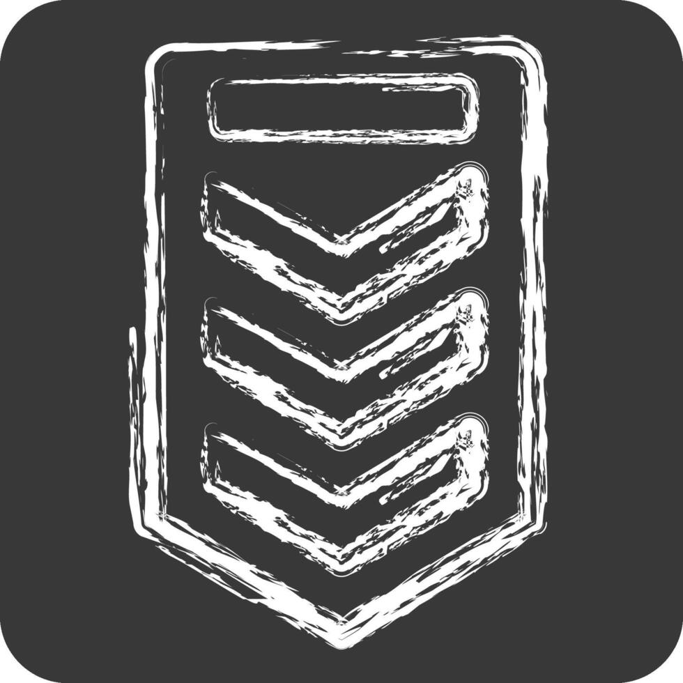 Icon Sergeant. related to Military And Army symbol. chalk Style. simple design illustration vector