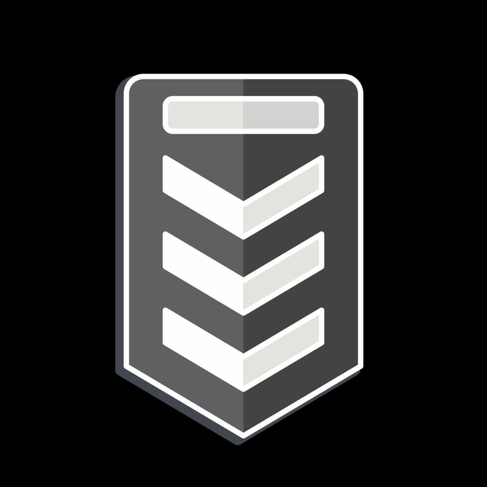 icono sargento. relacionado a militar y Ejército símbolo. lustroso estilo. sencillo diseño ilustración vector