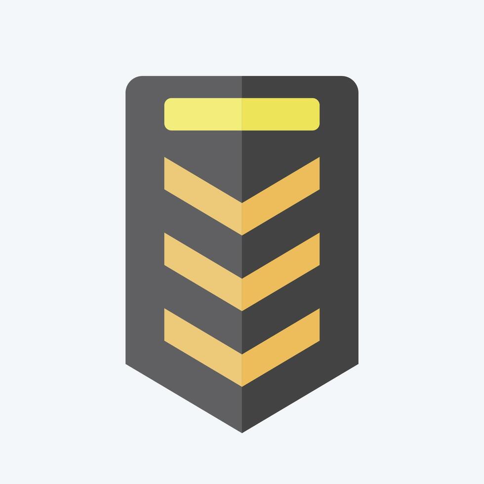 icono sargento. relacionado a militar y Ejército símbolo. plano estilo. sencillo diseño ilustración vector