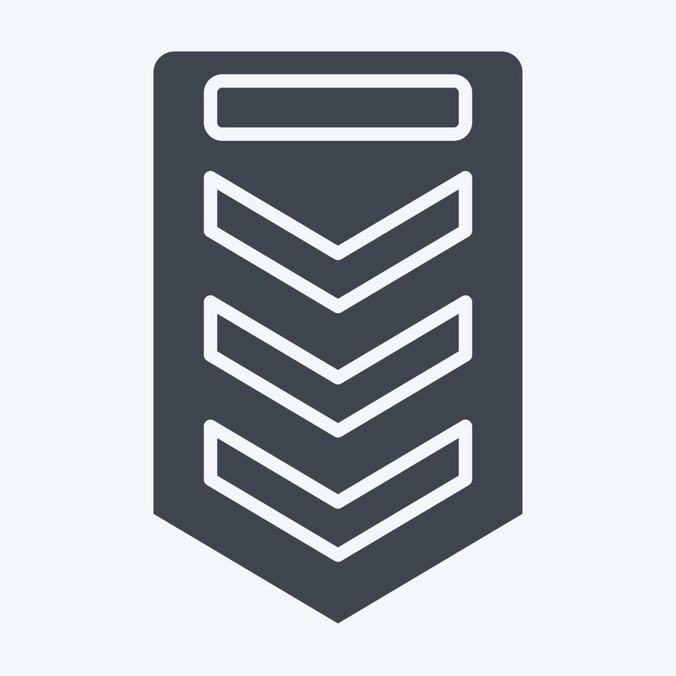 Icon Sergeant. related to Military And Army symbol. glyph style. simple design illustration vector
