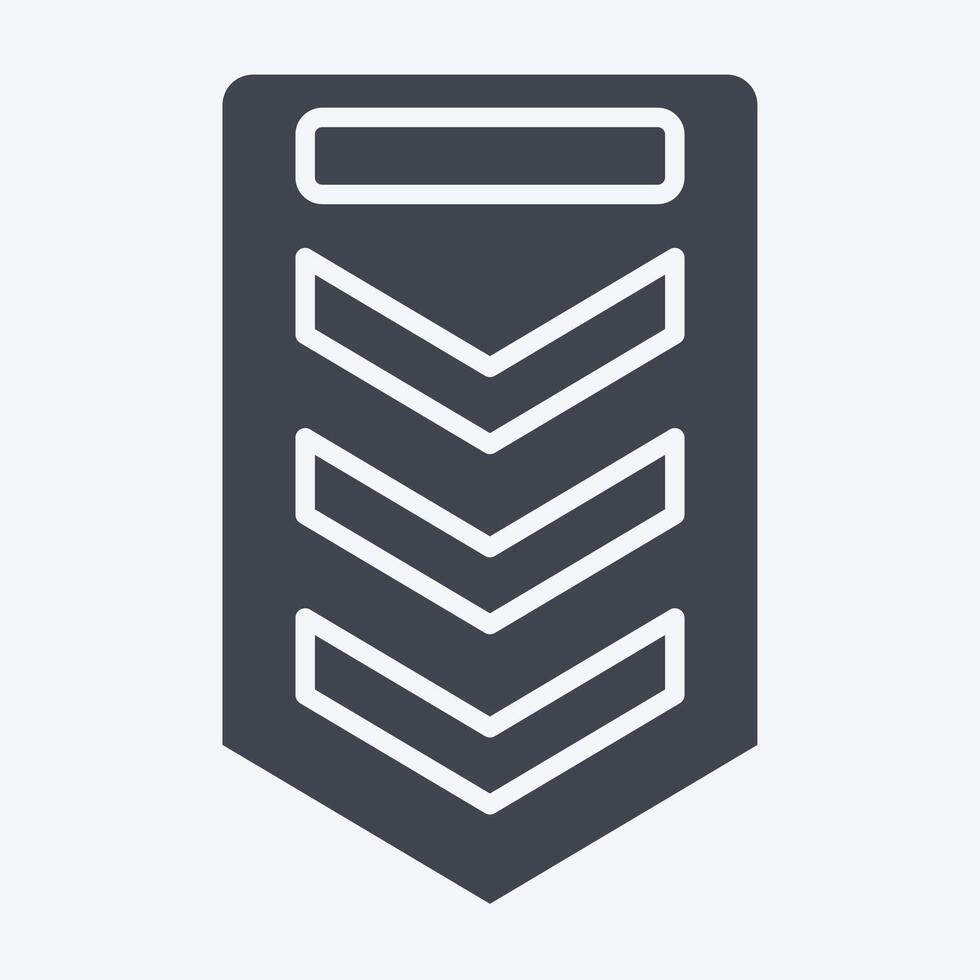 Icon Sergeant. related to Military And Army symbol. glyph style. simple design illustration vector