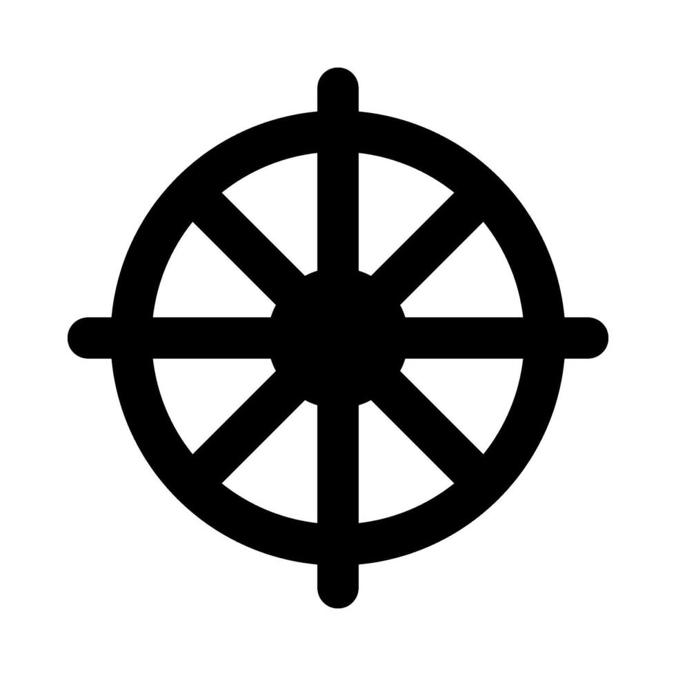 Buddhist Wheel Dharmas Mystical Religious Symbol vector