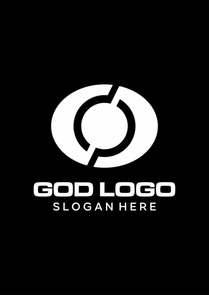 ntial GOD idea vector logo design