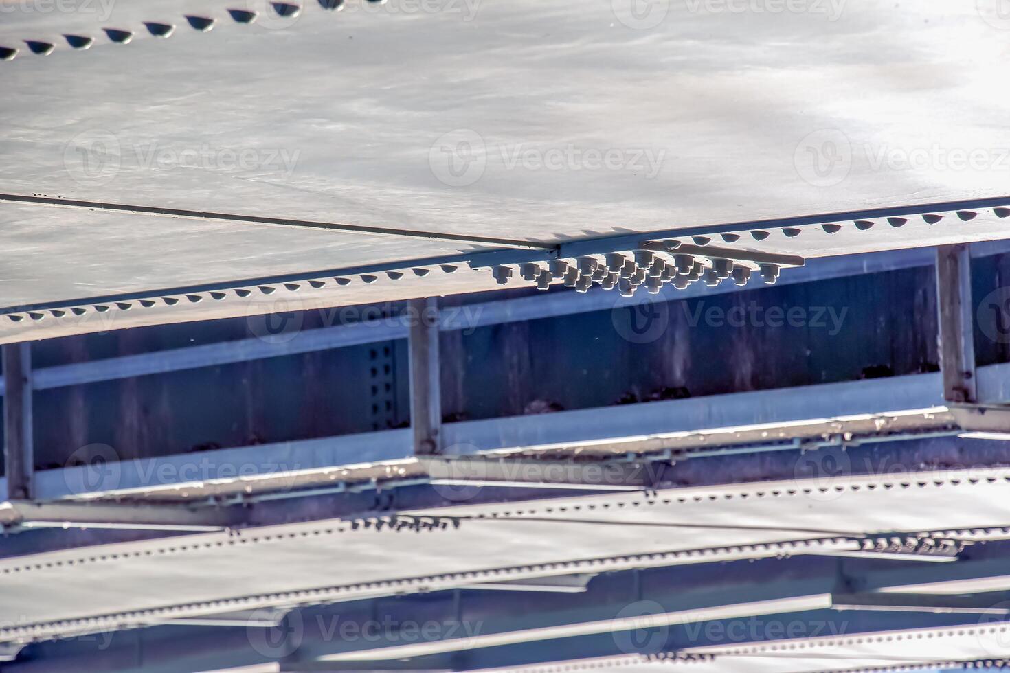 Elements of fastening structures of the Pionersky Bridge over the Salzach in the north of the city of Salzburg. photo