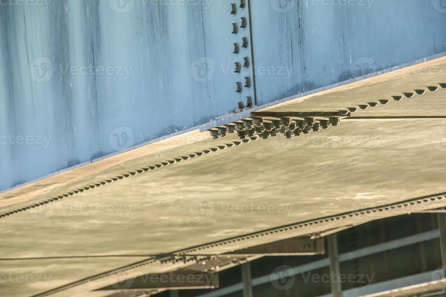 Elements of fastening structures of the Pionersky Bridge over the Salzach in the north of the city of Salzburg. photo