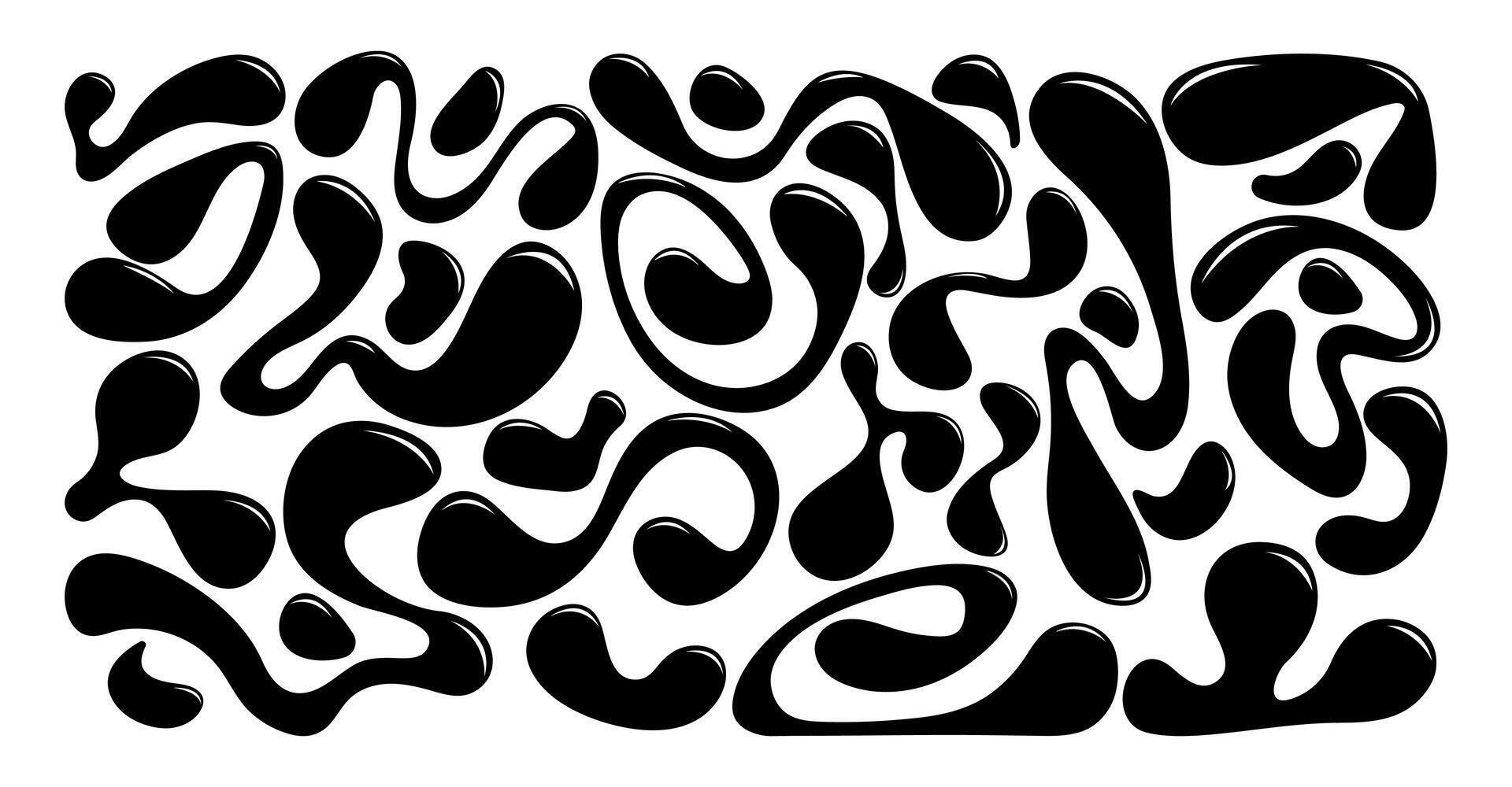 Retro-abstract elements. Flexible forms for web design, printing ...