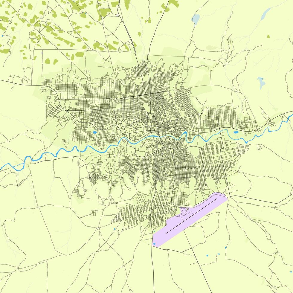 City map of Hargeisa, Somalia vector