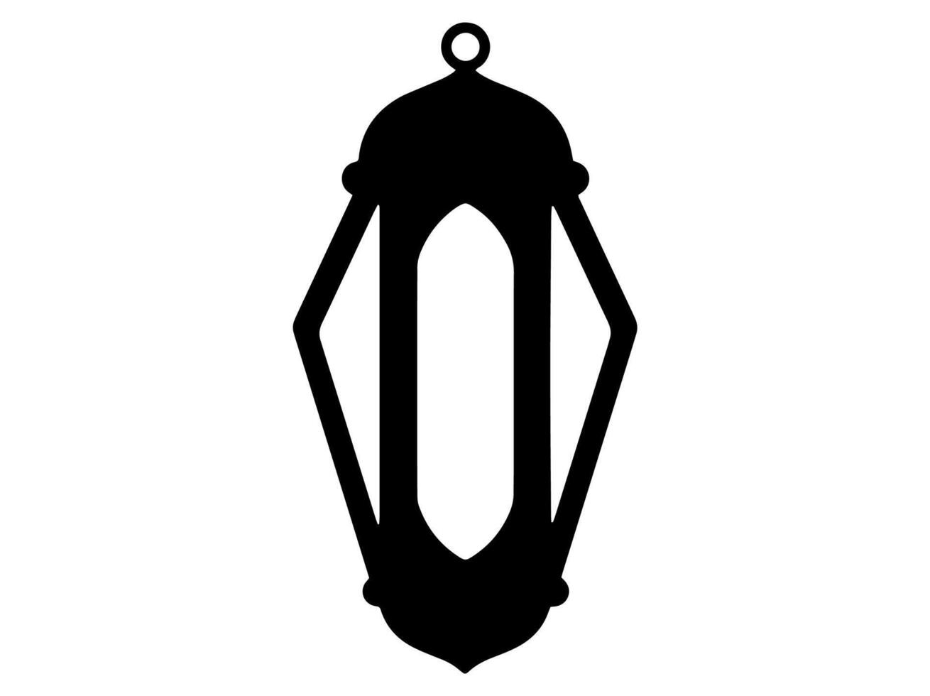 Islamic Lantern Line Art Illustration vector