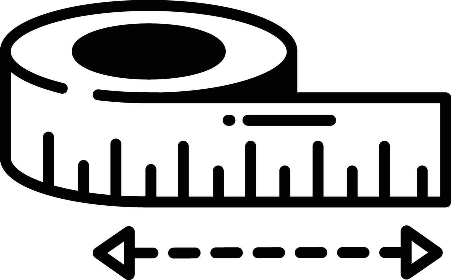 Tape glyph and line vector illustration