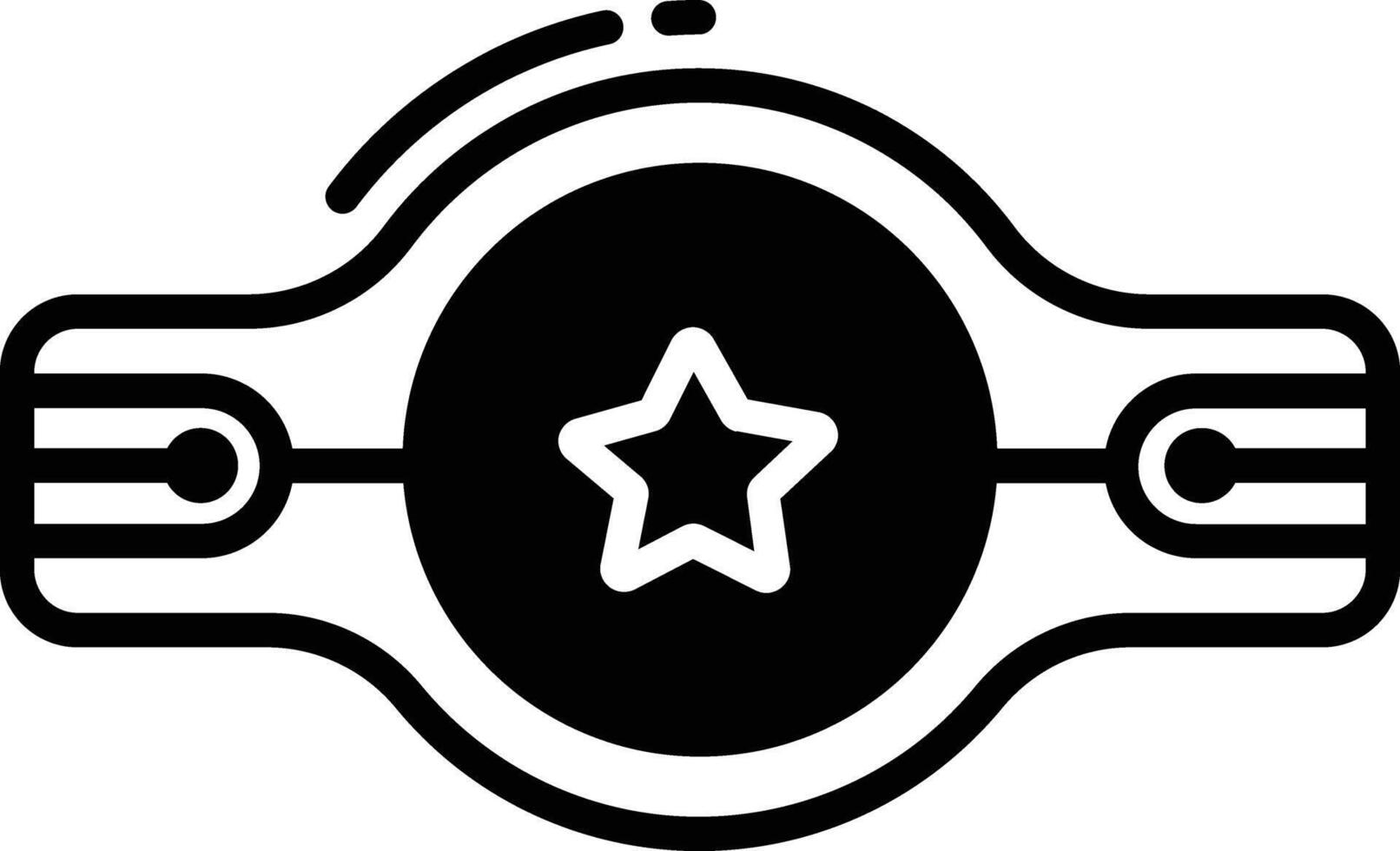 Champion Belt glyph and line vector illustration