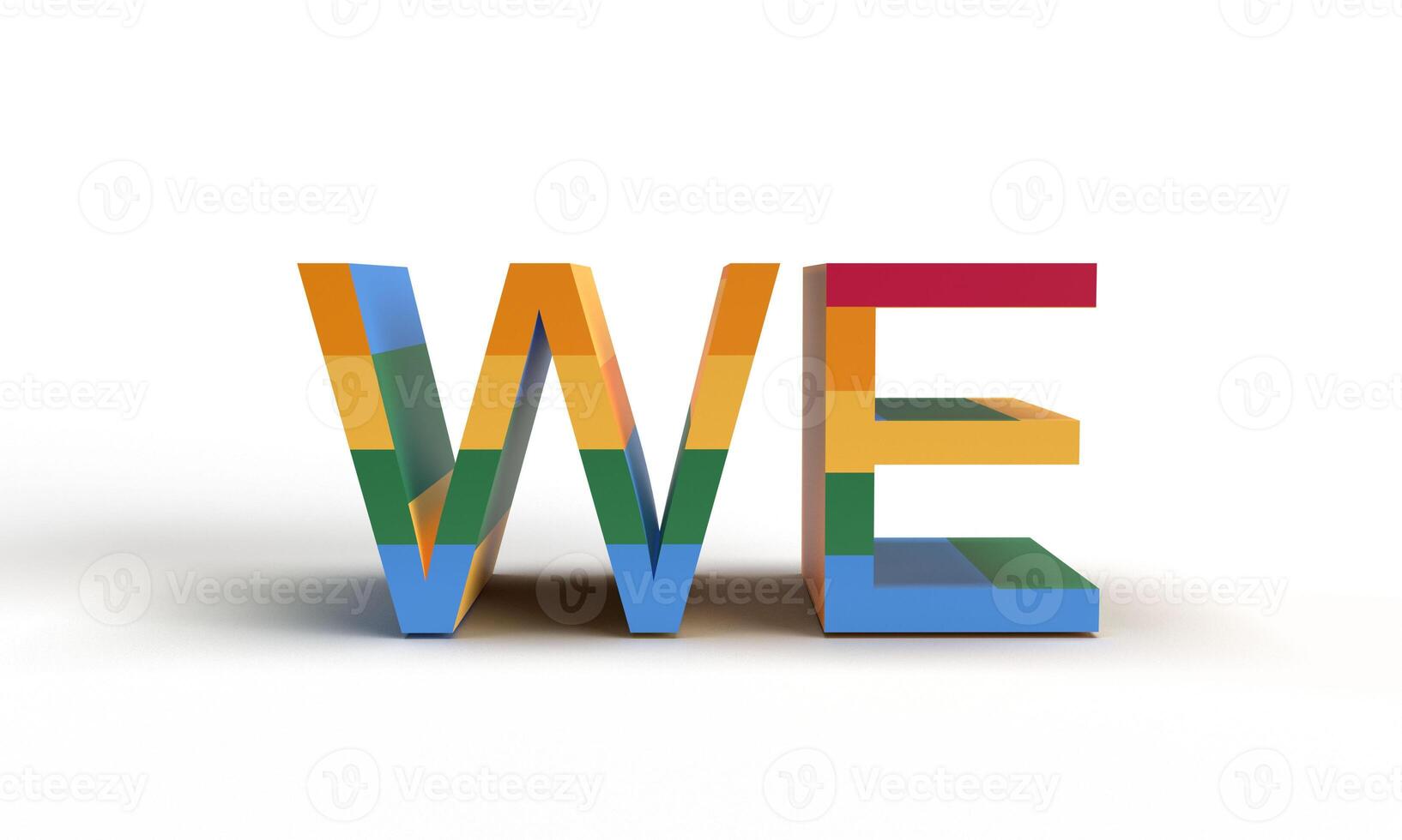 WE text font calligraphy hand written pride rainbow colorful lesbian gay freedom love communication diversity bisexual homosexual june month lgbt parade transgender human right support.3d render photo