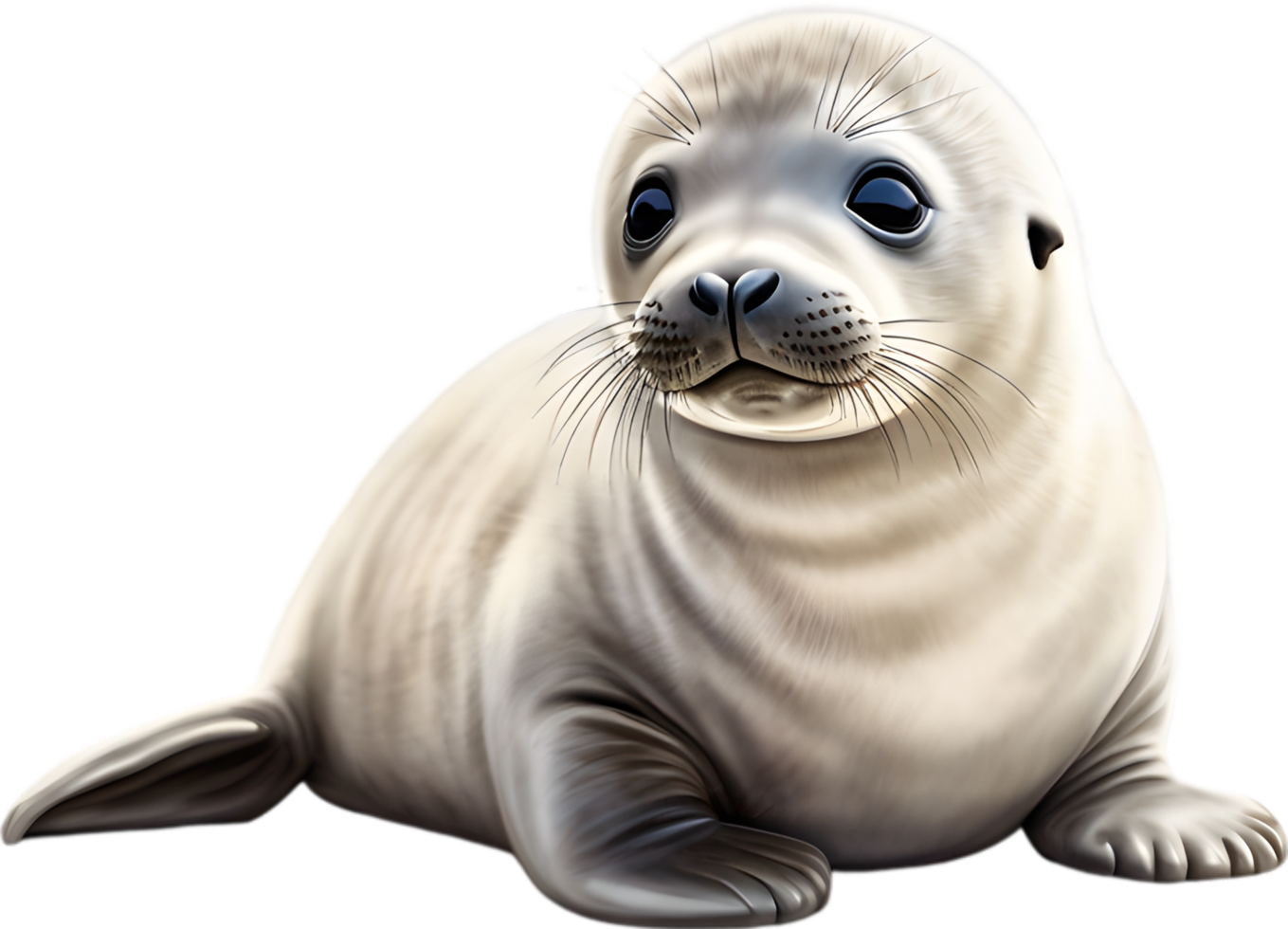 AI generated Watercolor painting of a cute Seal. png