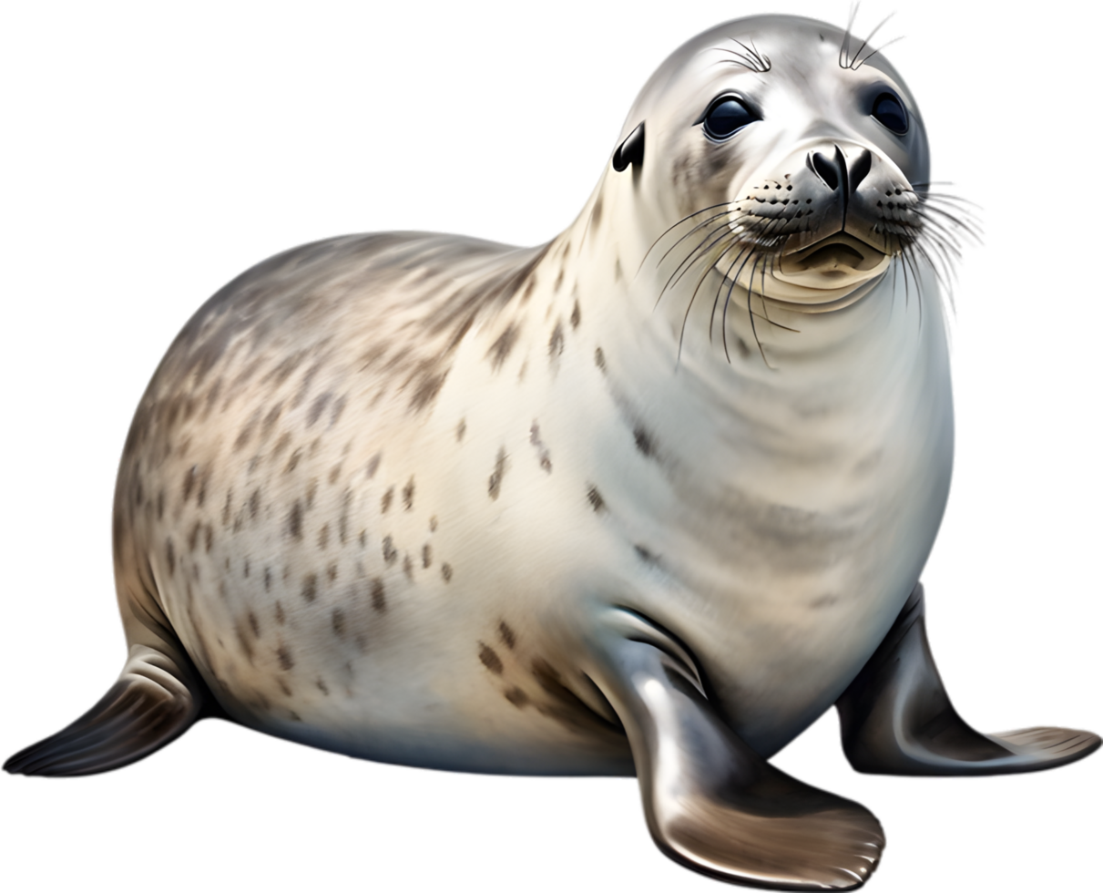 AI generated Watercolor painting of a cute Seal. png