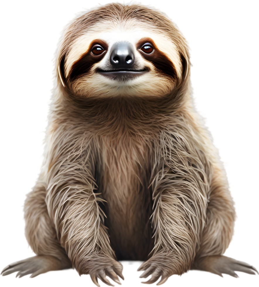 AI generated Watercolor painting of a cute Sloth. png