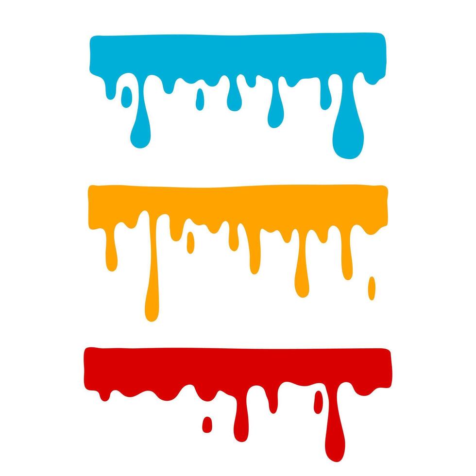 Set of colorful paint splashes.Colorful grunge shapes collection. Dirty spots and silhouettes. Slime forms vector