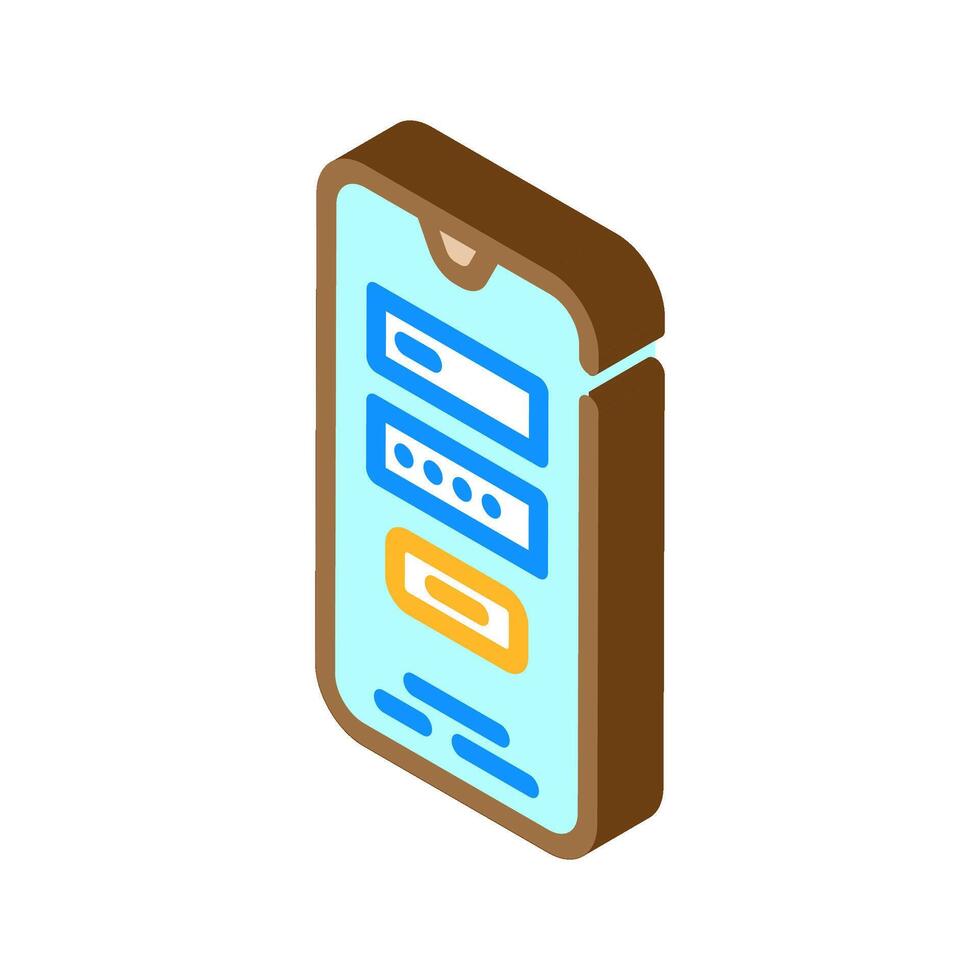 affordance ux ui design isometric icon vector illustration