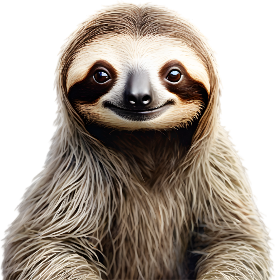 AI generated Watercolor painting of a cute Sloth. png