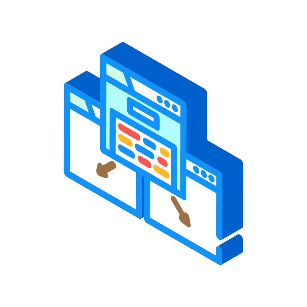 keyword cannibalization seo isometric icon vector illustration