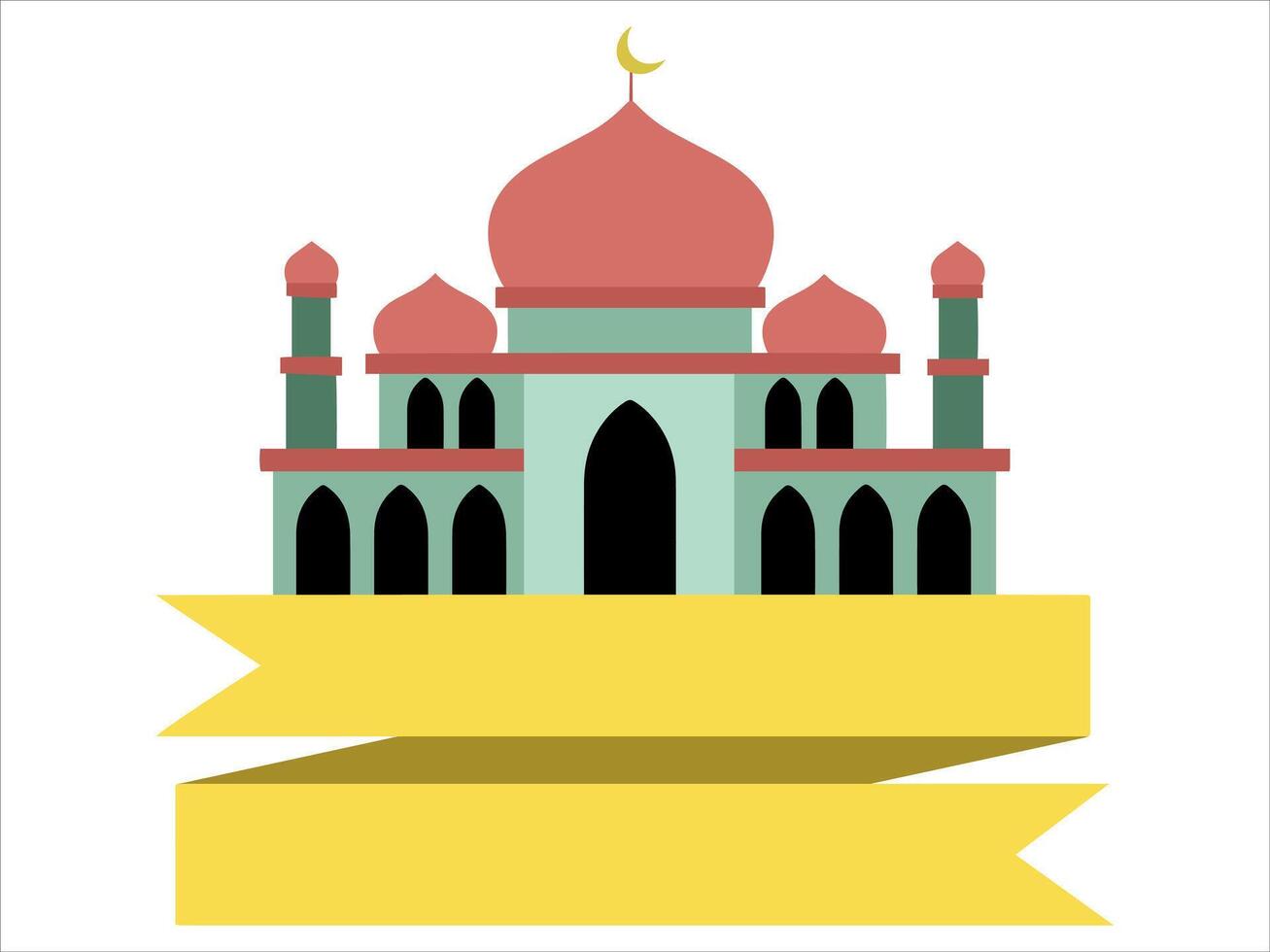Islamic Mosque Frame Background Illustration vector