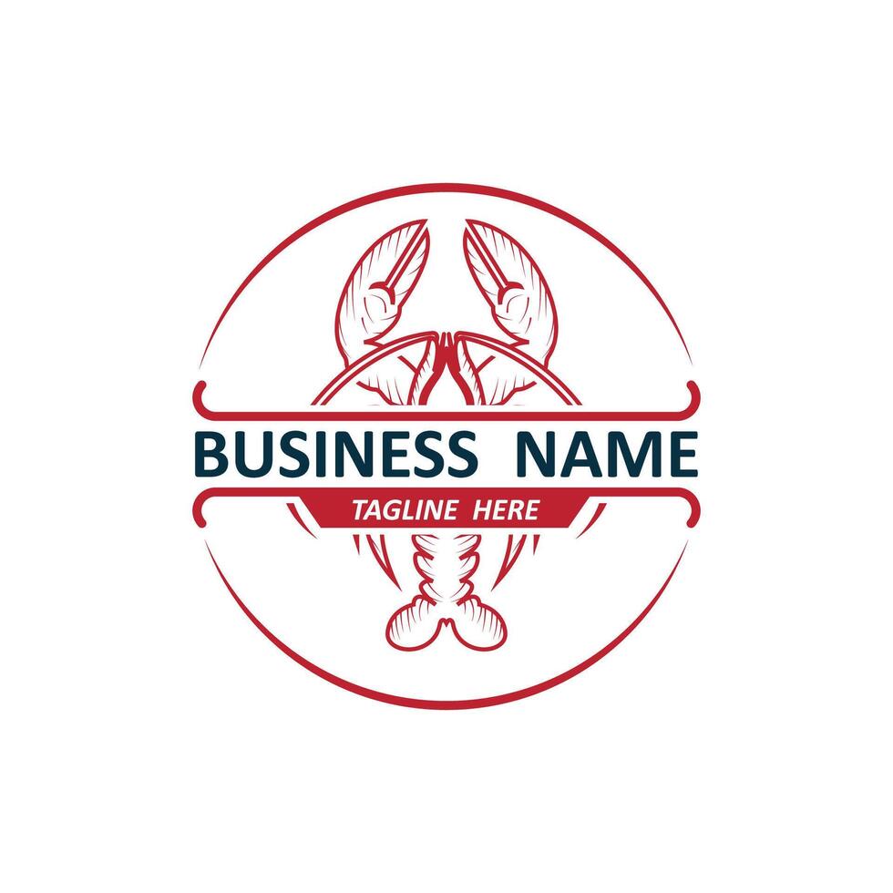Seafood logo design restaurant fresh crab and shrimp logo for label product and seafood shop. this logo is suitable for seafood-related vector