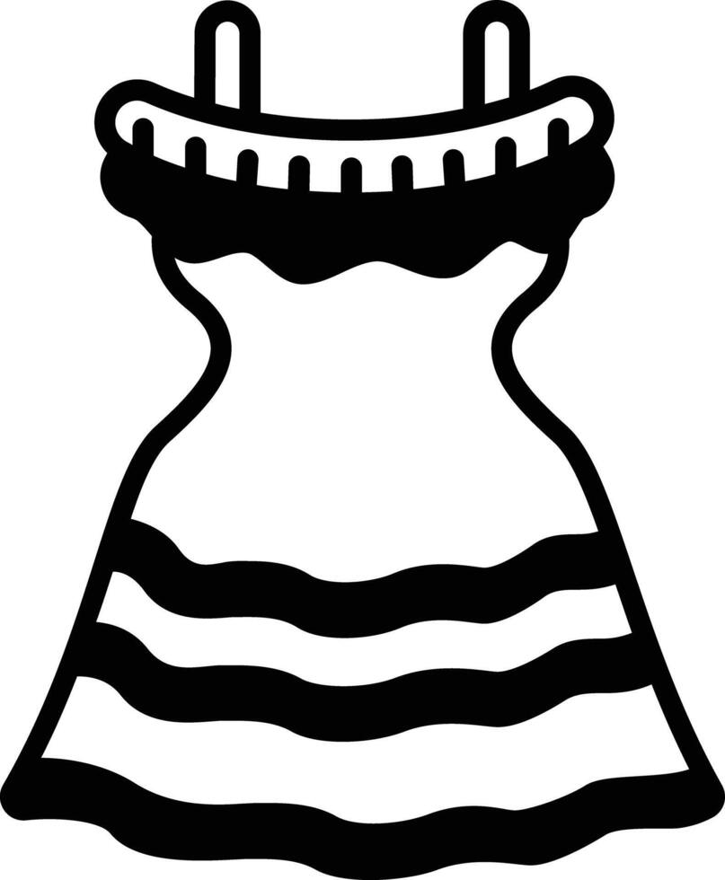 Mexican dress glyph and line vector illustration