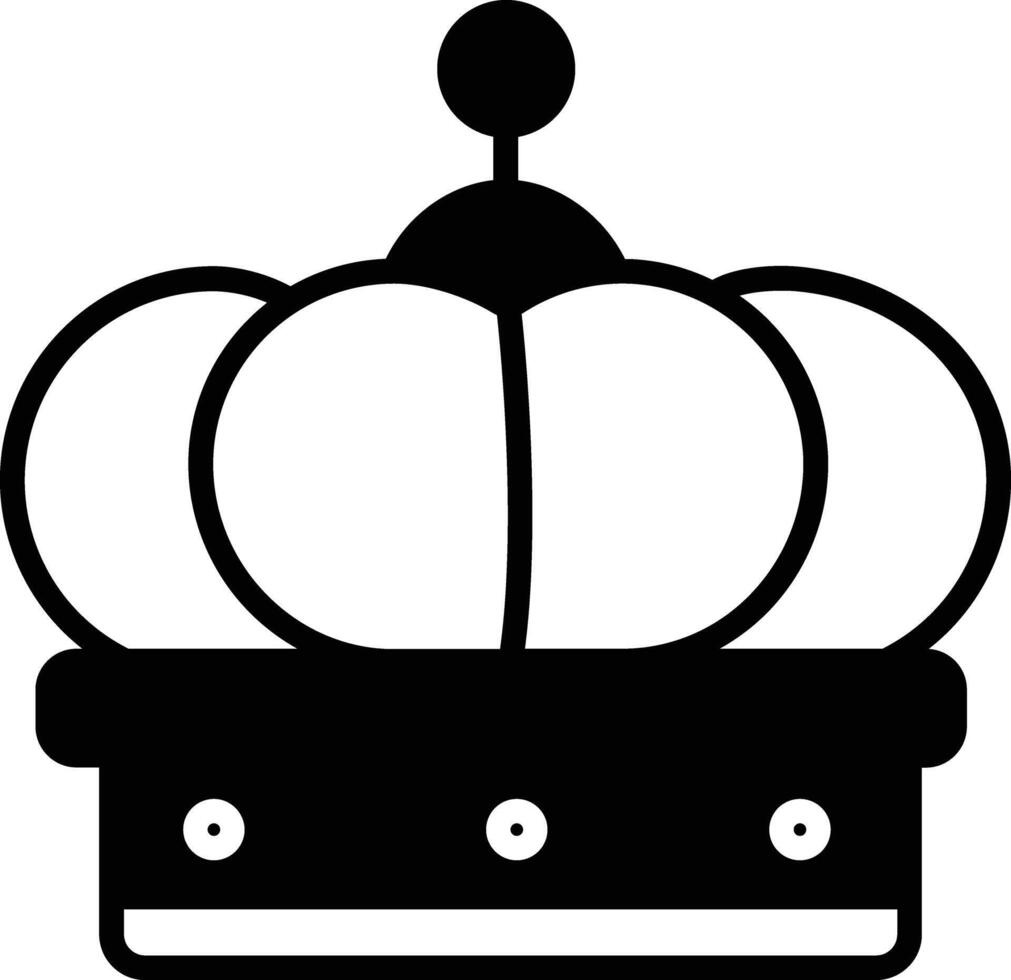 Crown glyph and line vector illustration