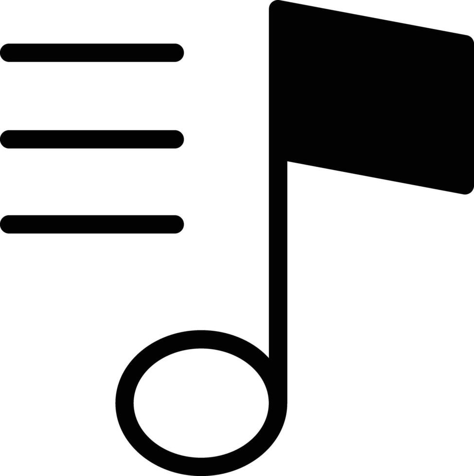 Music notes glyph and line vector illustration