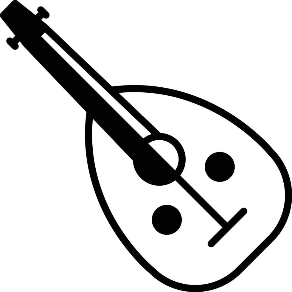 Oud glyph and line vector illustration