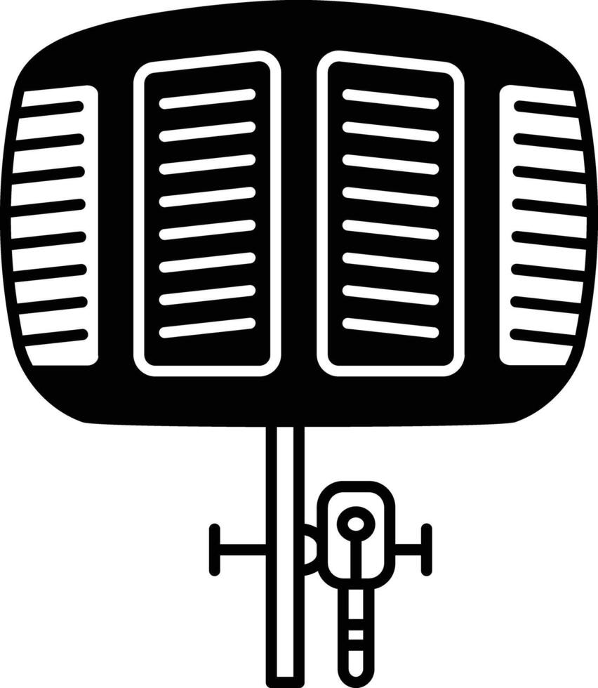 Audio Filter glyph and line vector illustration