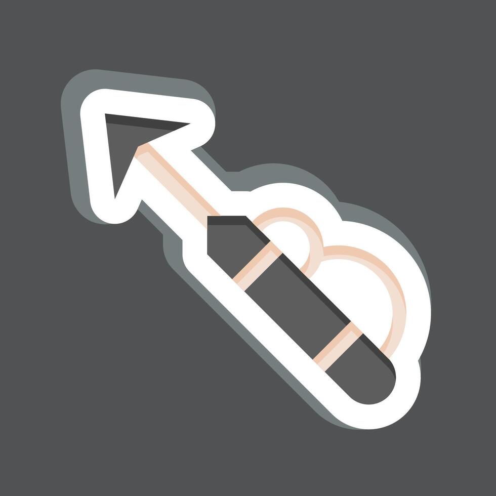 Sticker Harpoon. related to Diving symbol. simple design illustration vector