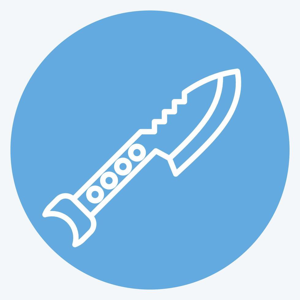 Icon Desert Harpoon. related to Diving symbol. blue eyes style. simple design illustration vector