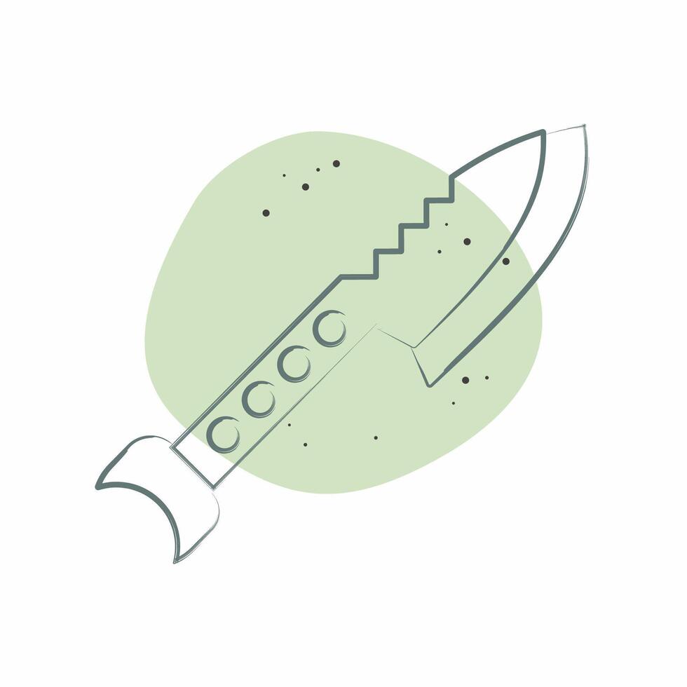 Icon Desert Harpoon. related to Diving symbol. Color Spot Style. simple design illustration vector