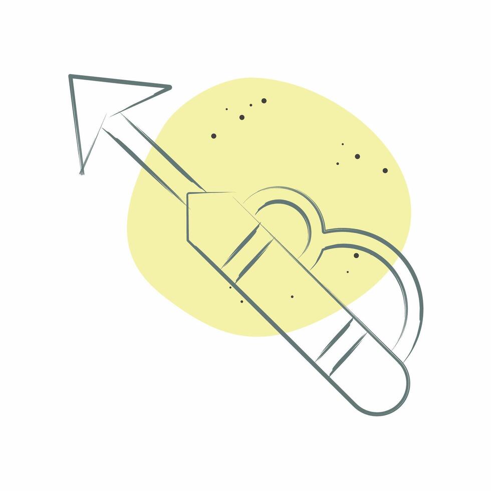 Icon Harpoon. related to Diving symbol. Color Spot Style. simple design illustration vector