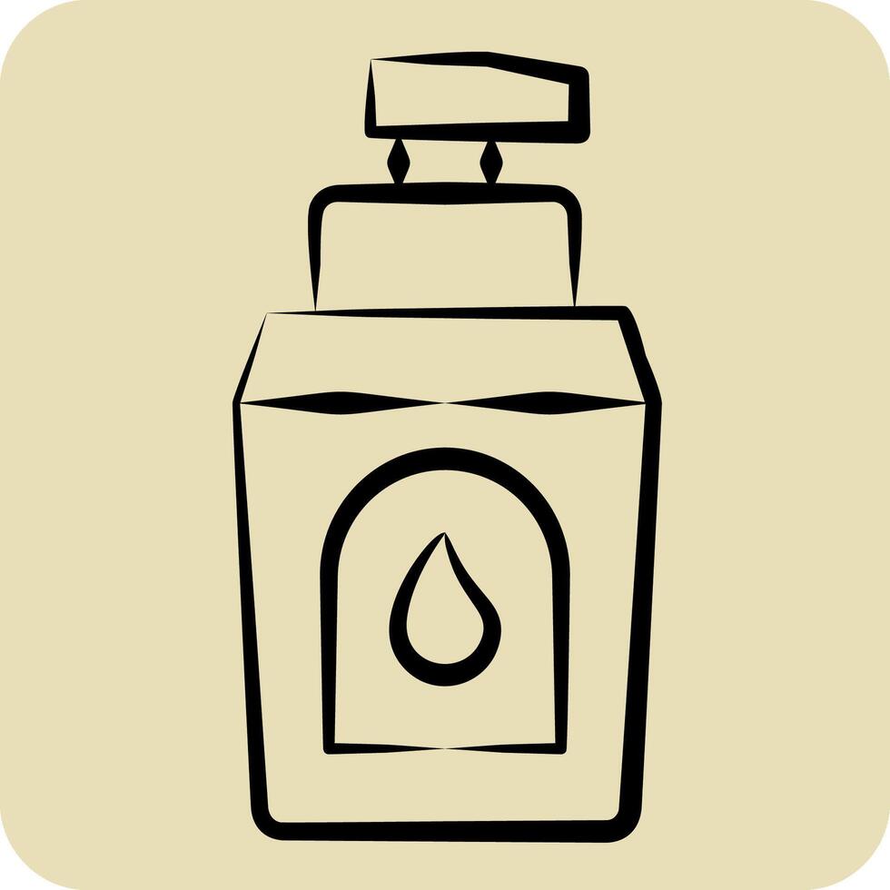 Icon Cream Waterprof. related to Diving symbol. hand drawn style. simple design illustration vector