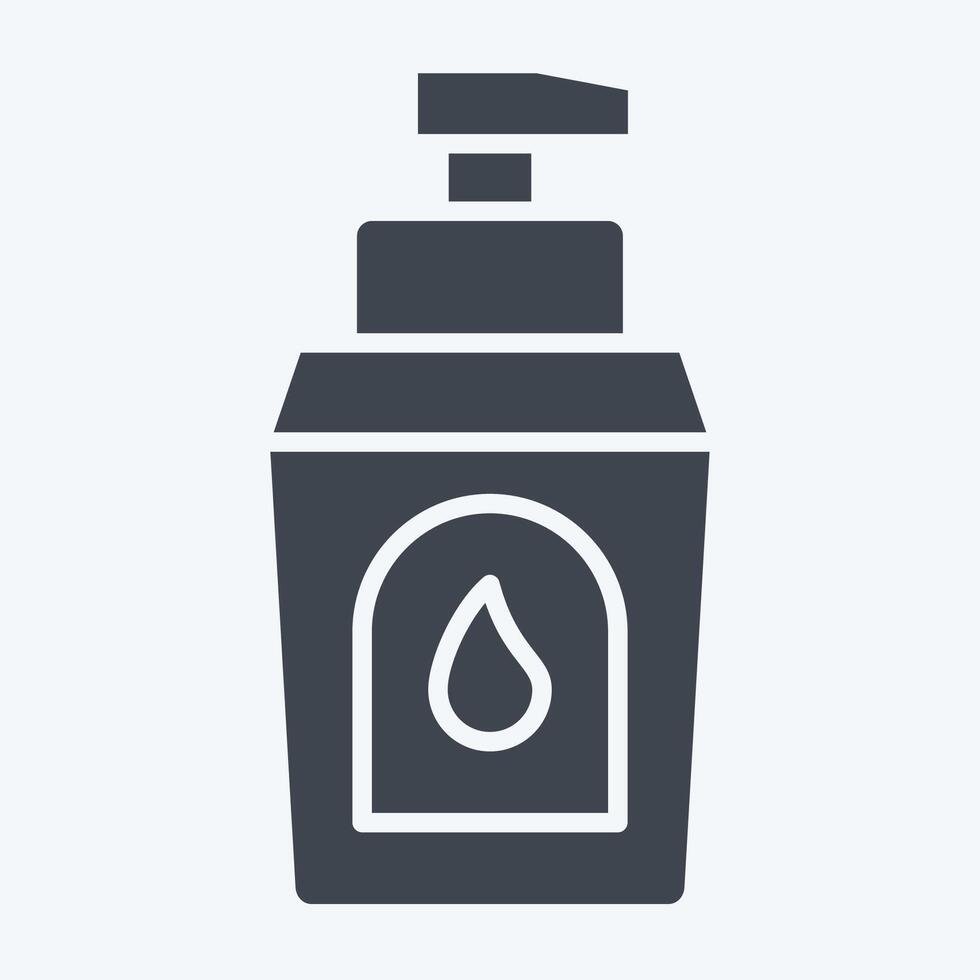 Icon Cream Waterprof. related to Diving symbol. glyph style. simple design illustration vector
