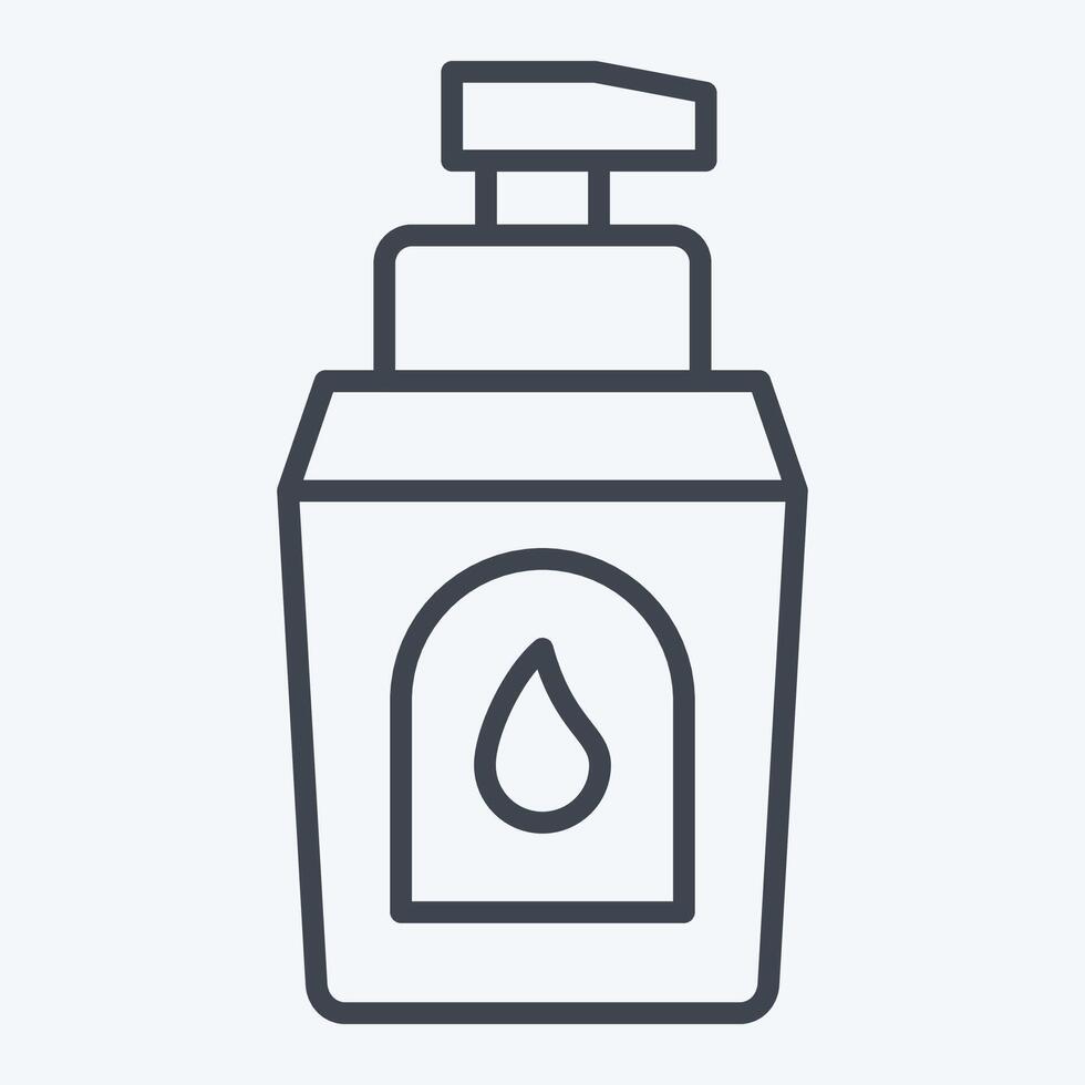 Icon Cream Waterprof. related to Diving symbol. line style. simple design illustration vector