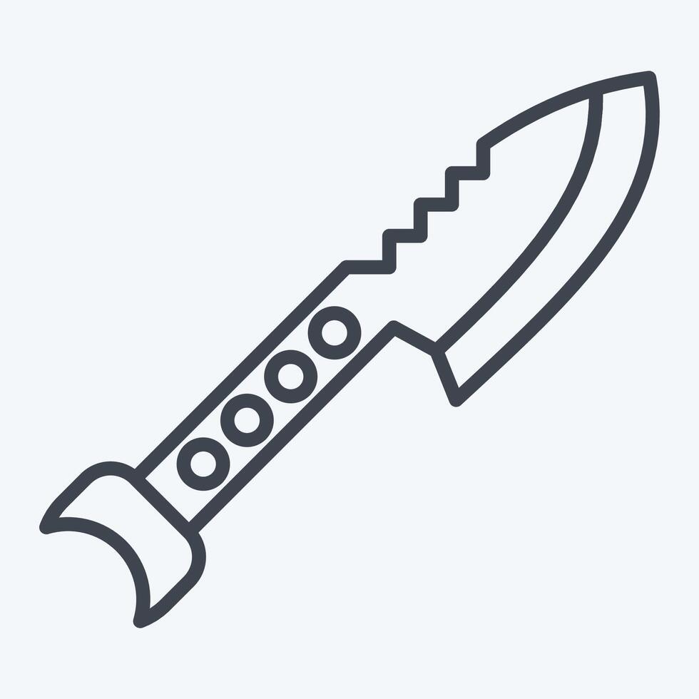 Icon Desert Harpoon. related to Diving symbol. line style. simple design illustration vector