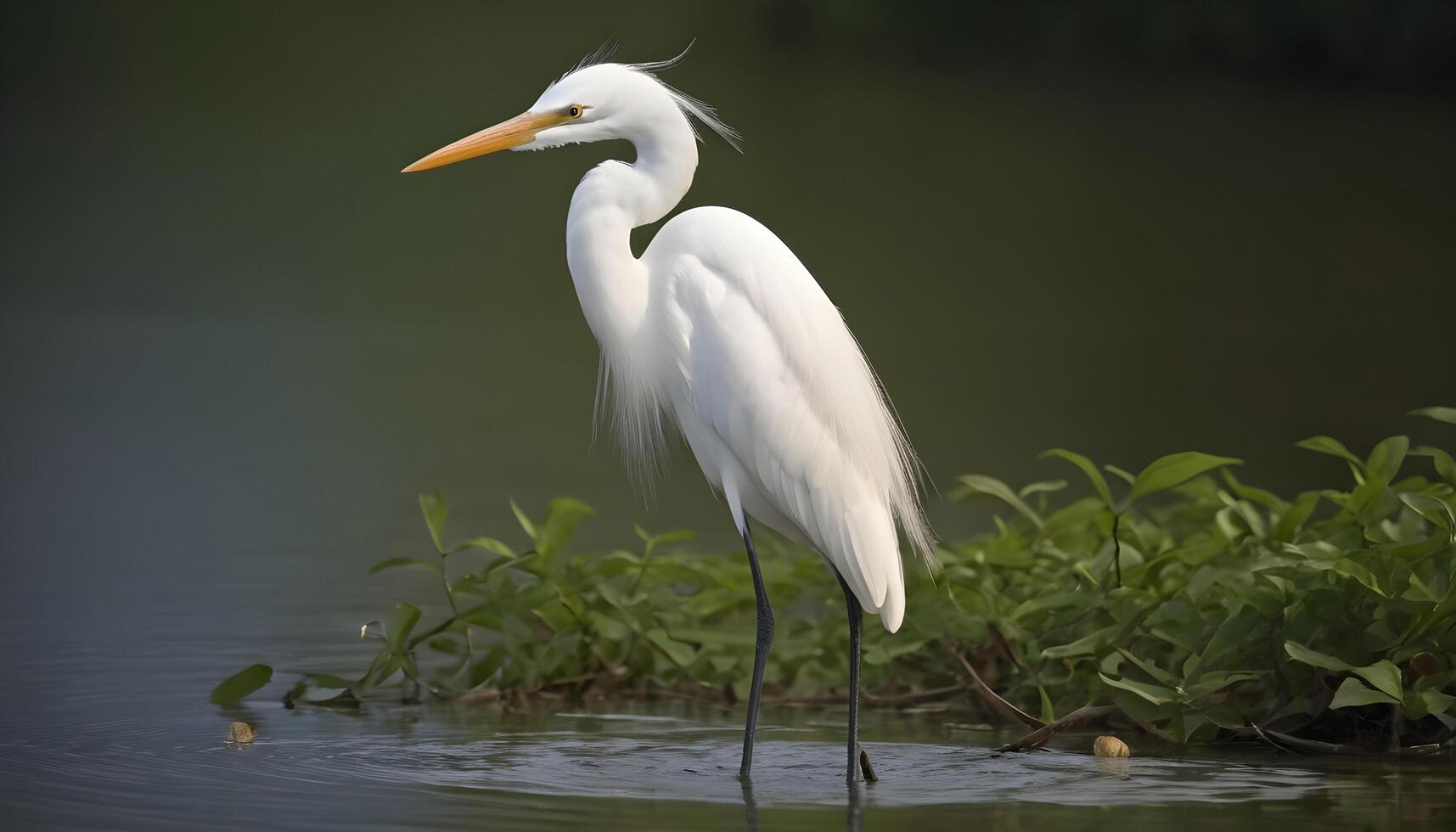 AI generated Great White Egret bird Stock Photo,Egret bird photography.Wildlife Photography, photo
