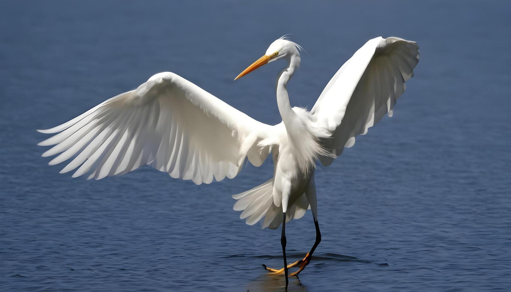 AI generated Great White Egret bird Stock Photo,Egret bird photography.Wildlife Photography, photo