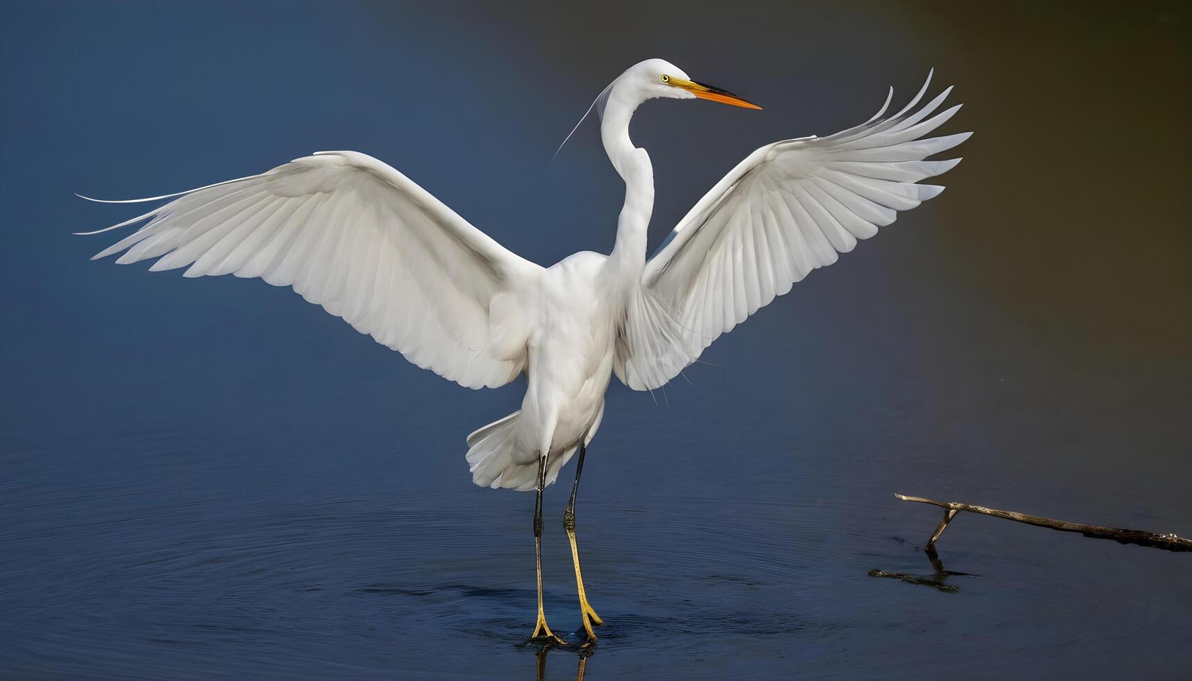 AI generated Great White Egret bird Stock Photo,Egret bird photography.Wildlife Photography, photo