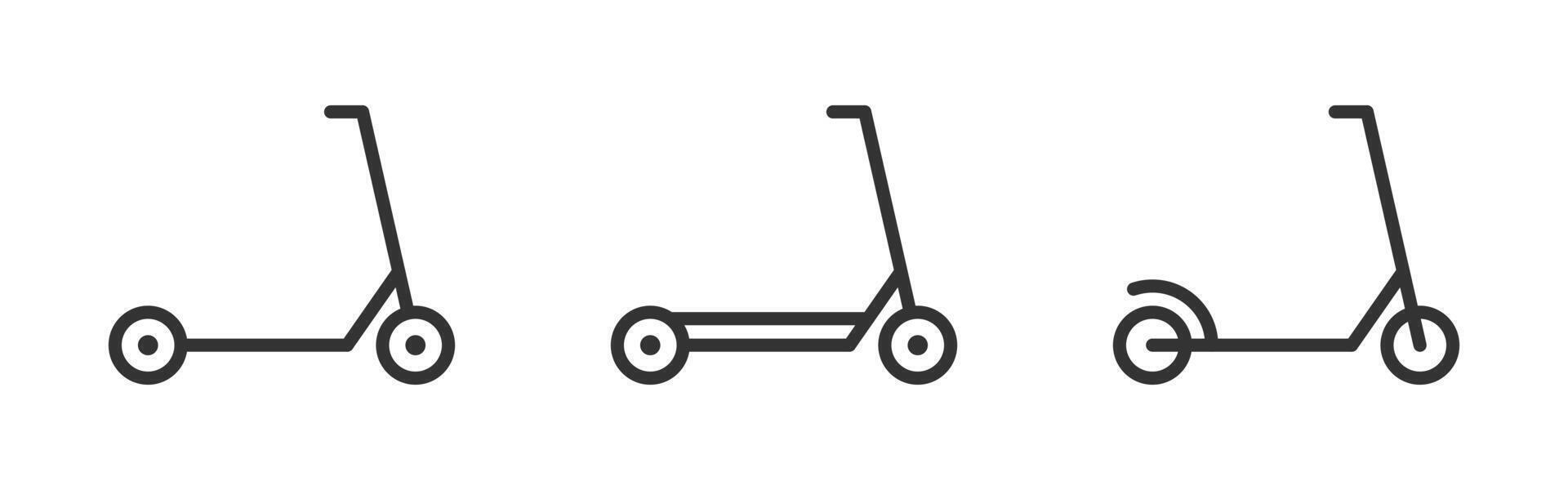 electrico scooter icono. vector ilustración.