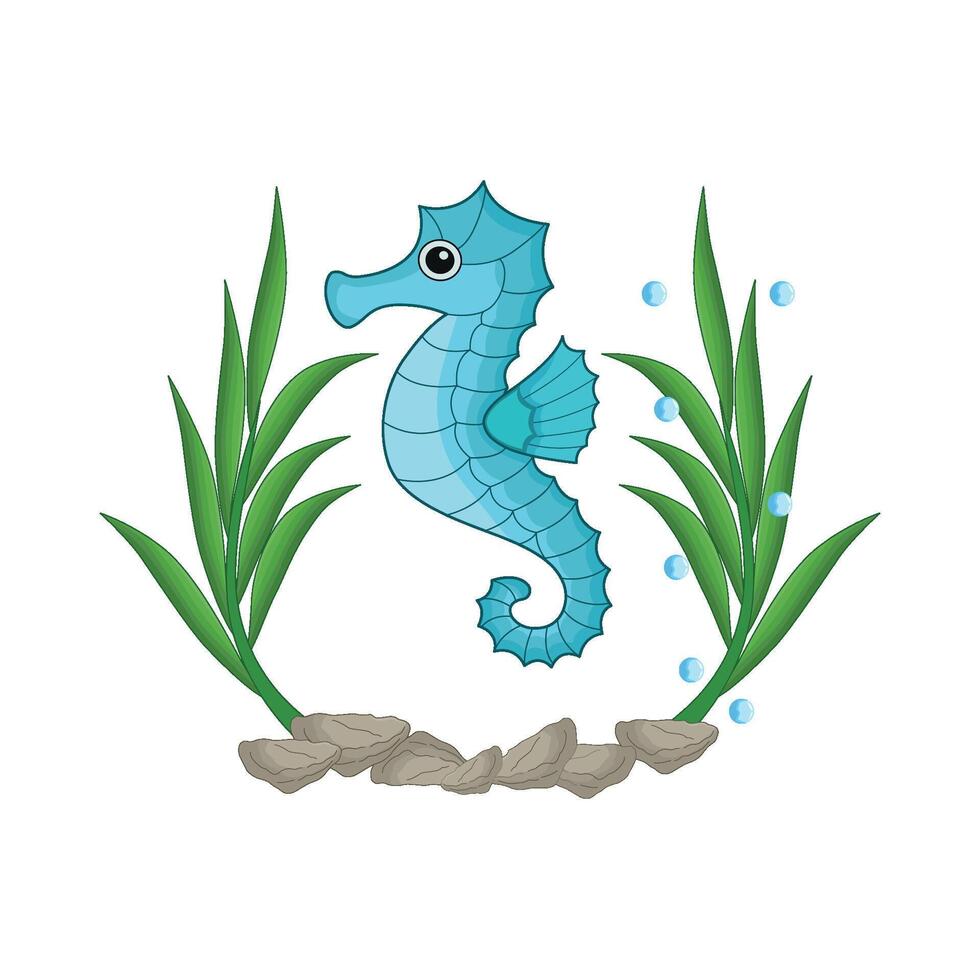 illustration of seahorse vector