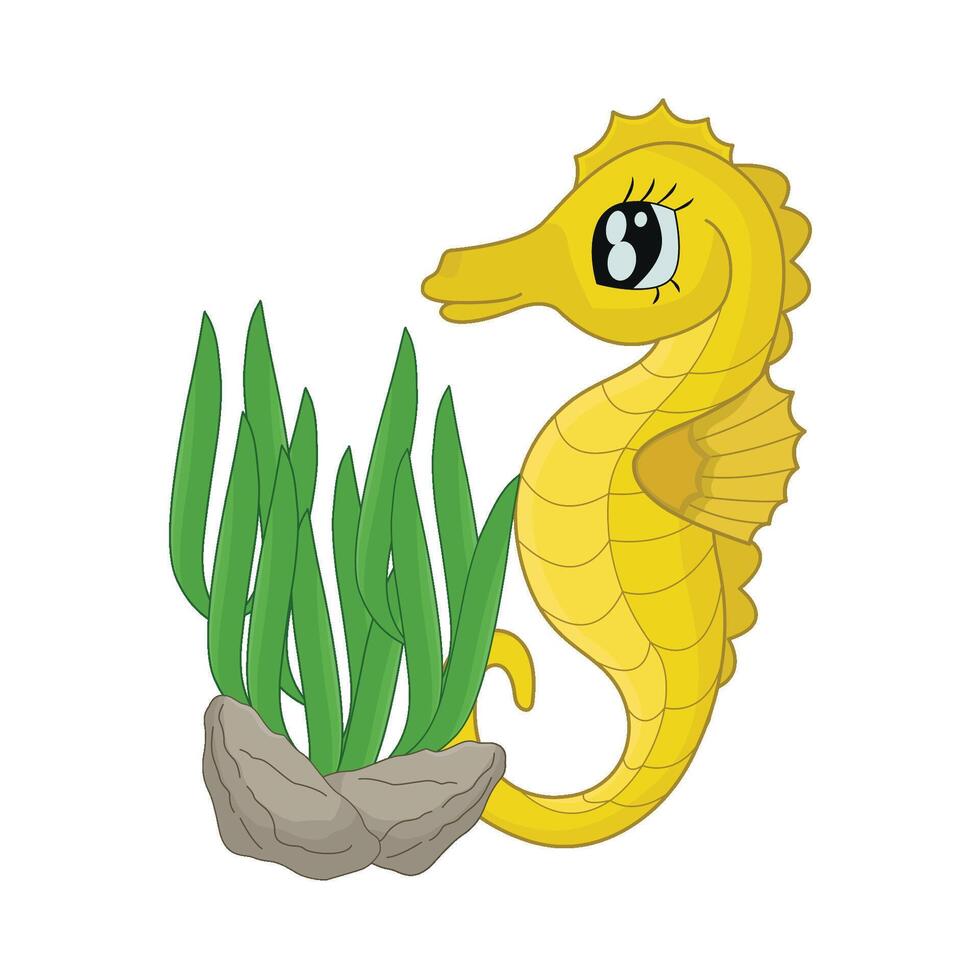 illustration of seahorse vector