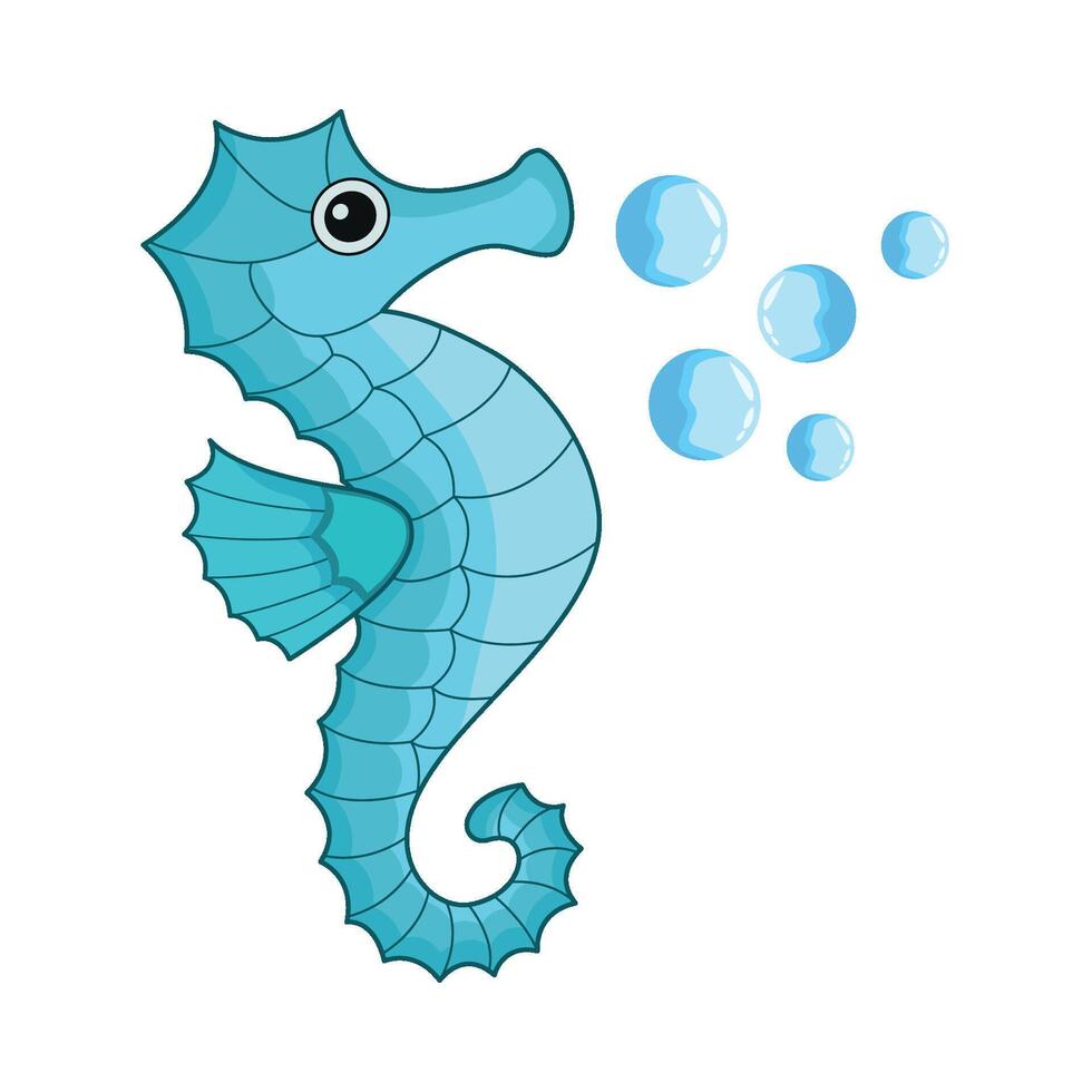 illustration of seahorse vector