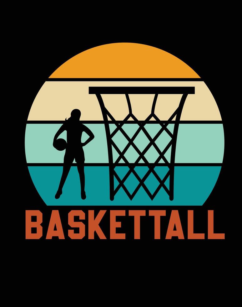 Basketball t-shirt design vector