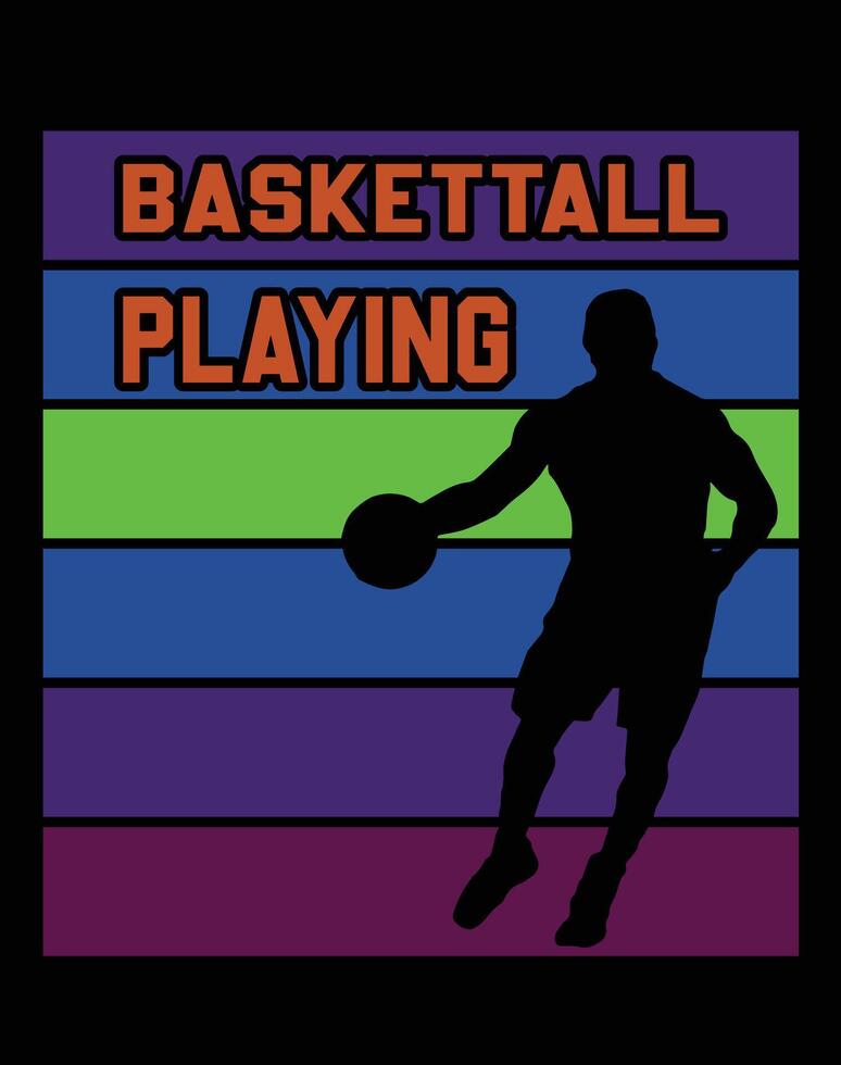 Basketball t-shirt design vector