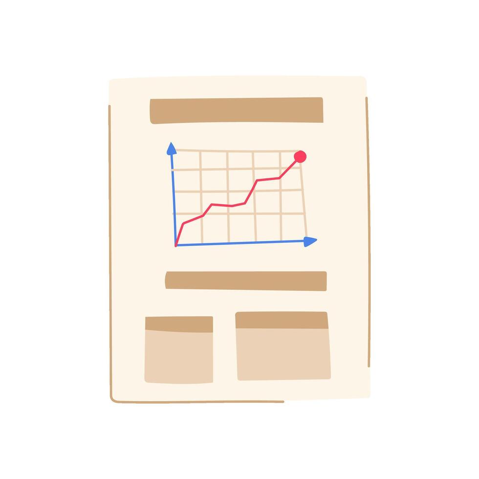 documento financiero reporte dibujos animados vector ilustración