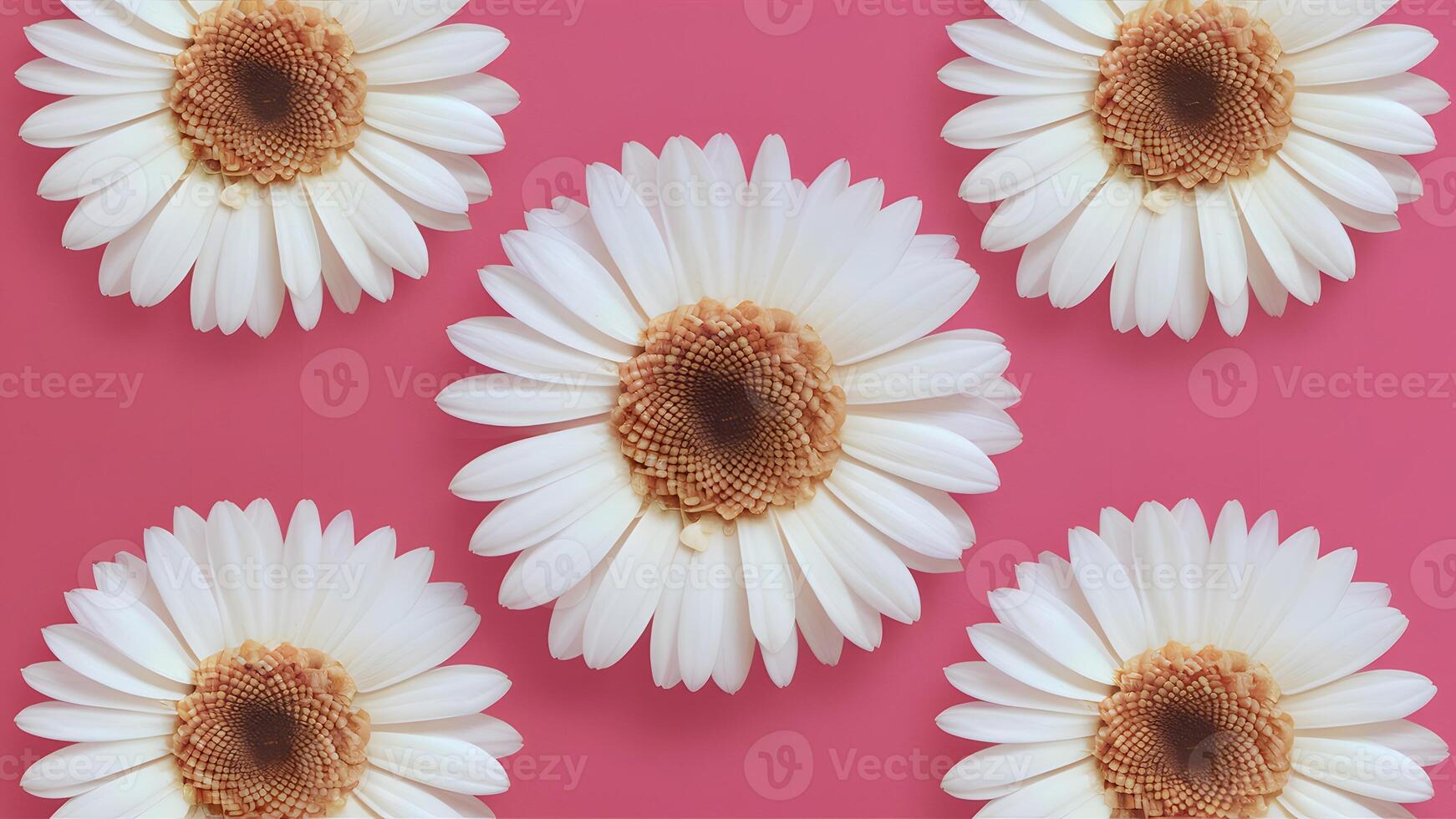 AI generated Gerbera daisy flower on greeting card background for mothers day photo