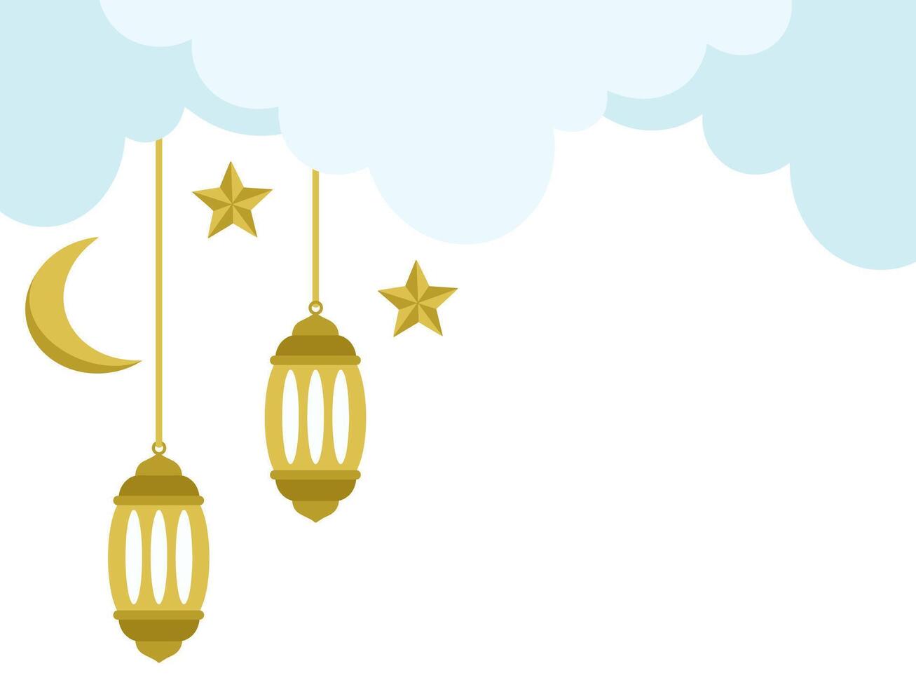 Islamic Eid Al Adha Lantern vector
